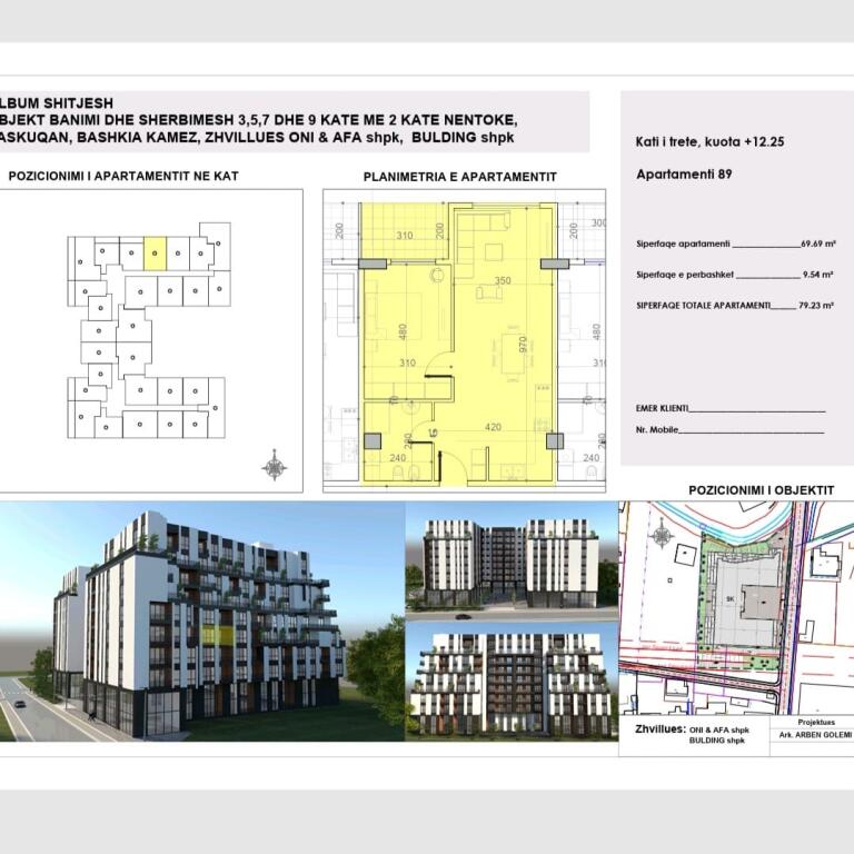 Vendesi in vendita appartamento 1+1 Belfior 1 Paskuqan