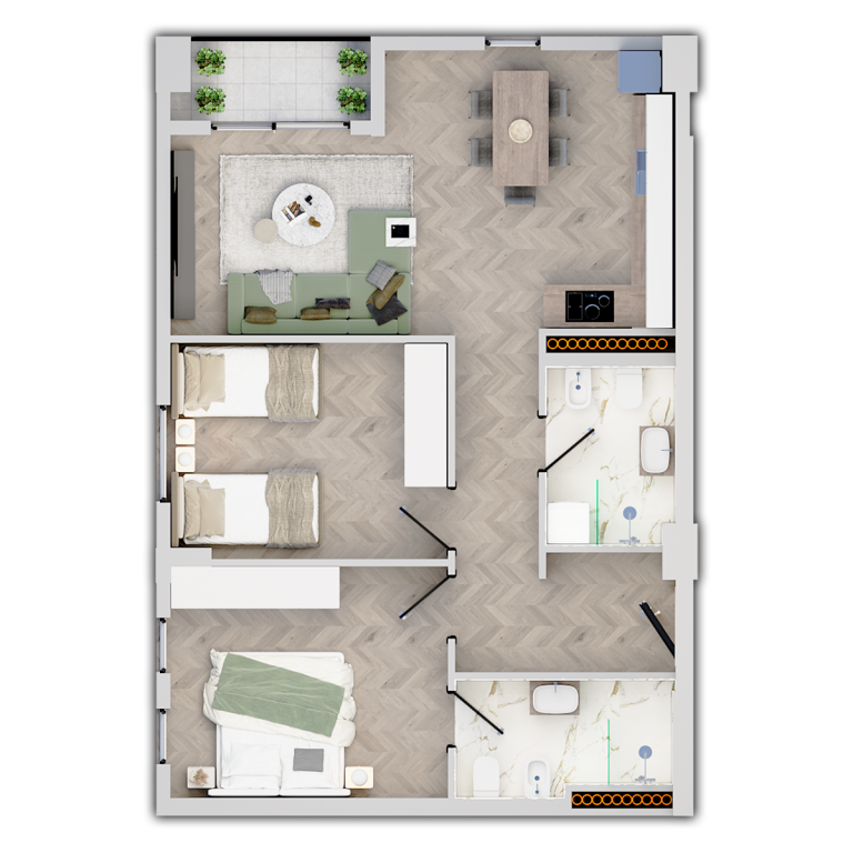 Shitet Apartament 2+1 – Univers City