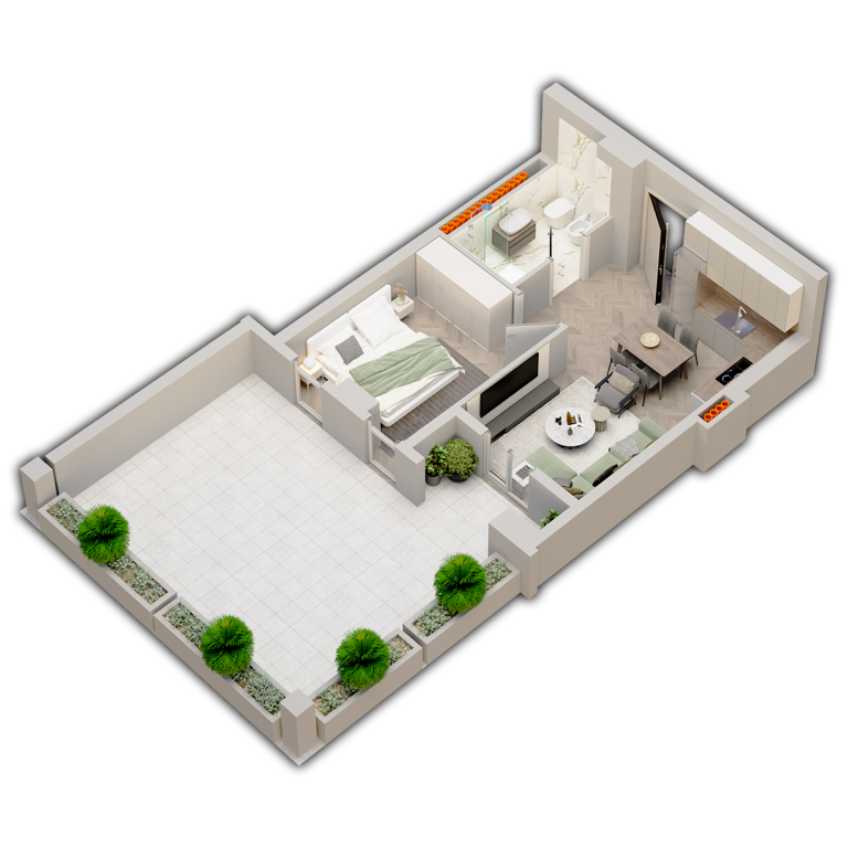 Shitet apartament 1+1 Univers City