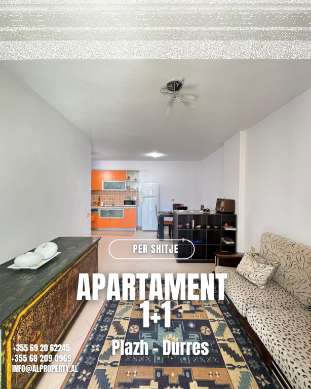 Shitet apartament 1+1 Iliria Durres pamje deti