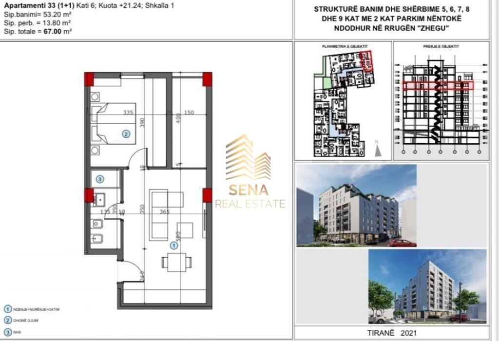 Shitet, Apartament 1+1, Ali Demi, 120,000 Euro