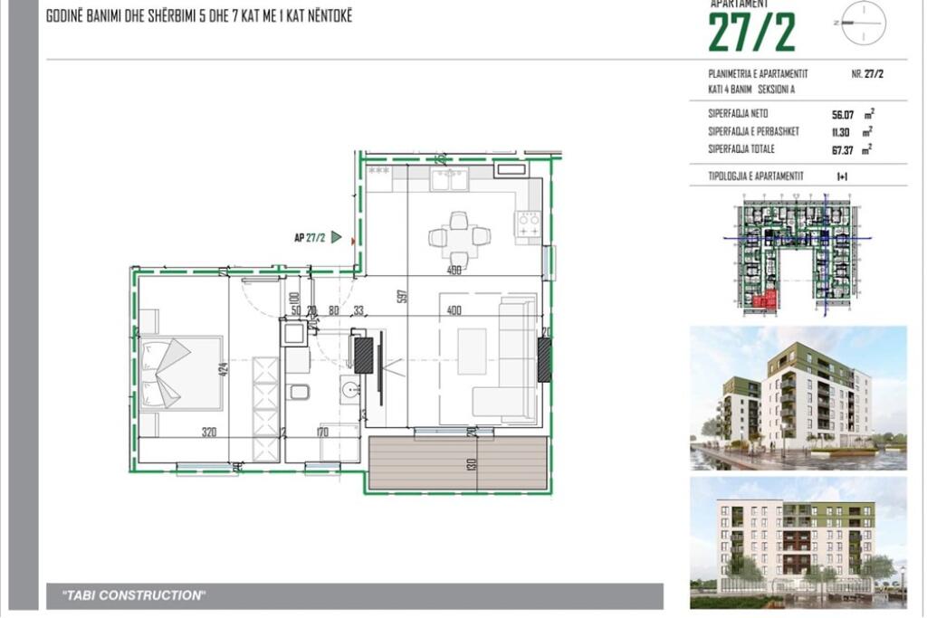 Apartament 1+1 te Paion Residence, Paskuqan!