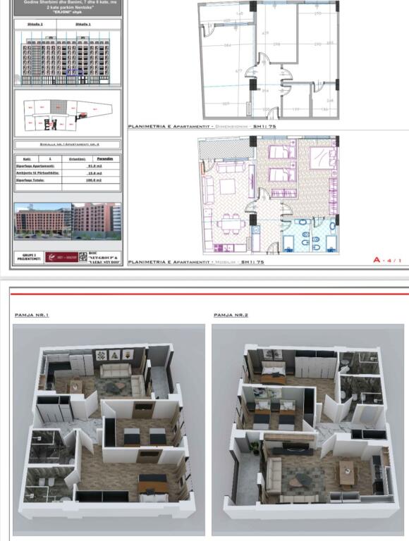 SHITET APARTAMENT 2+1 BULEVARDI RI 195.000 EURO