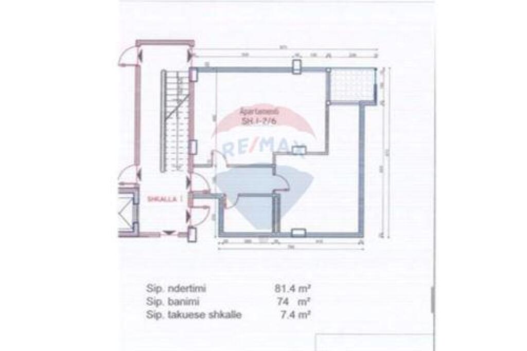 Shitet apartament 1+1