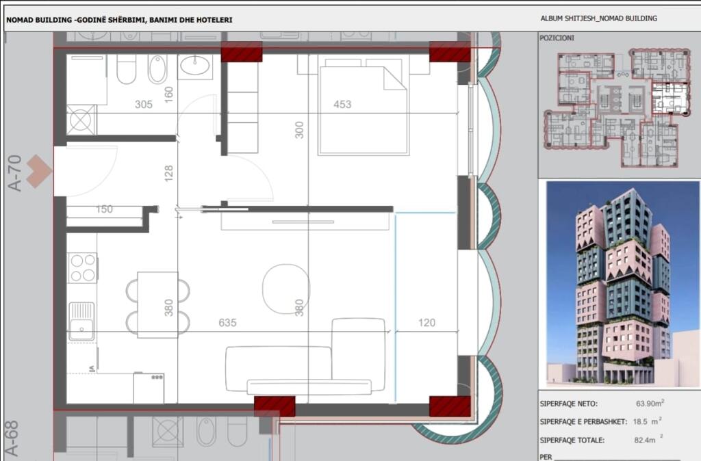 Appartamento 1+1 "Nomad Building in vendita