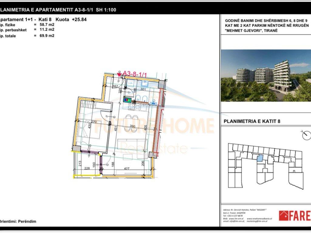 Sale, Apartment 1+1, Aluna Residence, Paskuqan, Tirana.