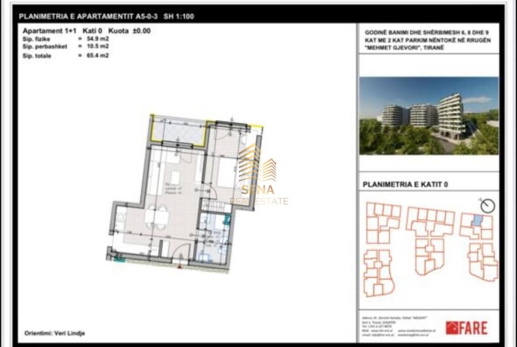 For sale, Apartment 1+1+BLK, Paskuqan – “Aluna” Residence, 75,200 Euro