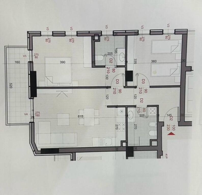 Apartament 2+2 në Shitje në Don Bosco 158,500+ 2 Poste Parkimi me cmim 46,000 €