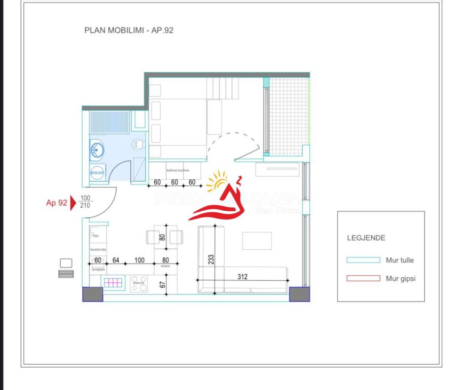 Apartament 1+1 ne shitje ne Qender te Tiranes ID (4111648)