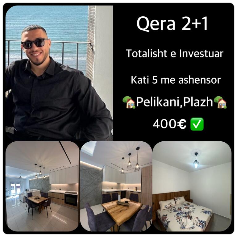 Affitto 2+1 con balcone 📍Pelikani Plazh • 400€ netto✅  📲