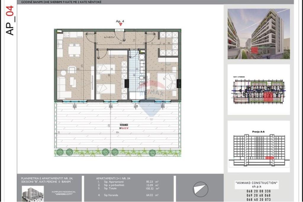 Univers city, shesim apartament 2+1.