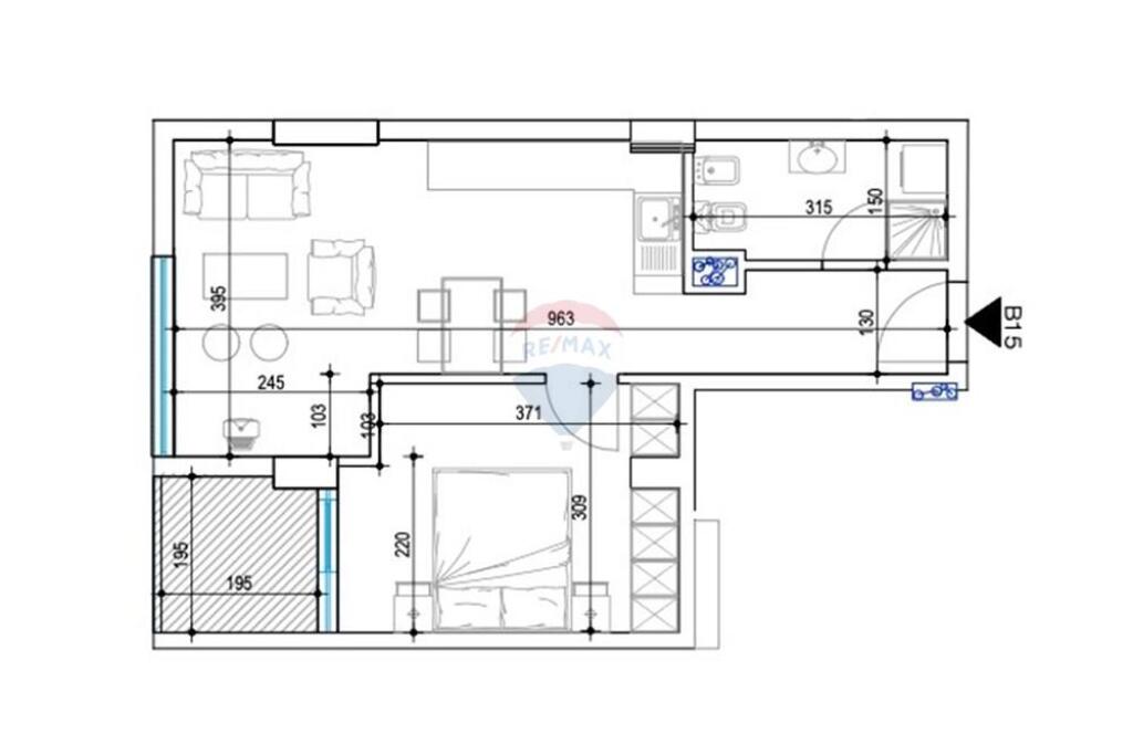 Shitet apartament 1+1 prane Casa Italias!