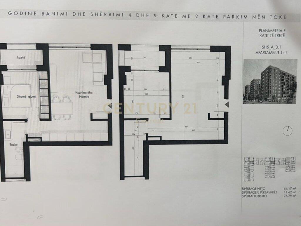 SIRI KODRA, VENDIAMO APPARTAMENTO 1+1 122,000 €