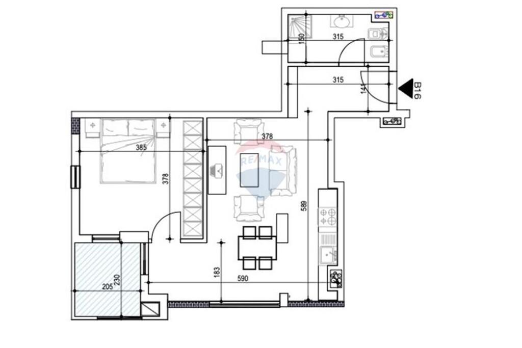 Shitet apartament 1+1 prane Casa Italias!