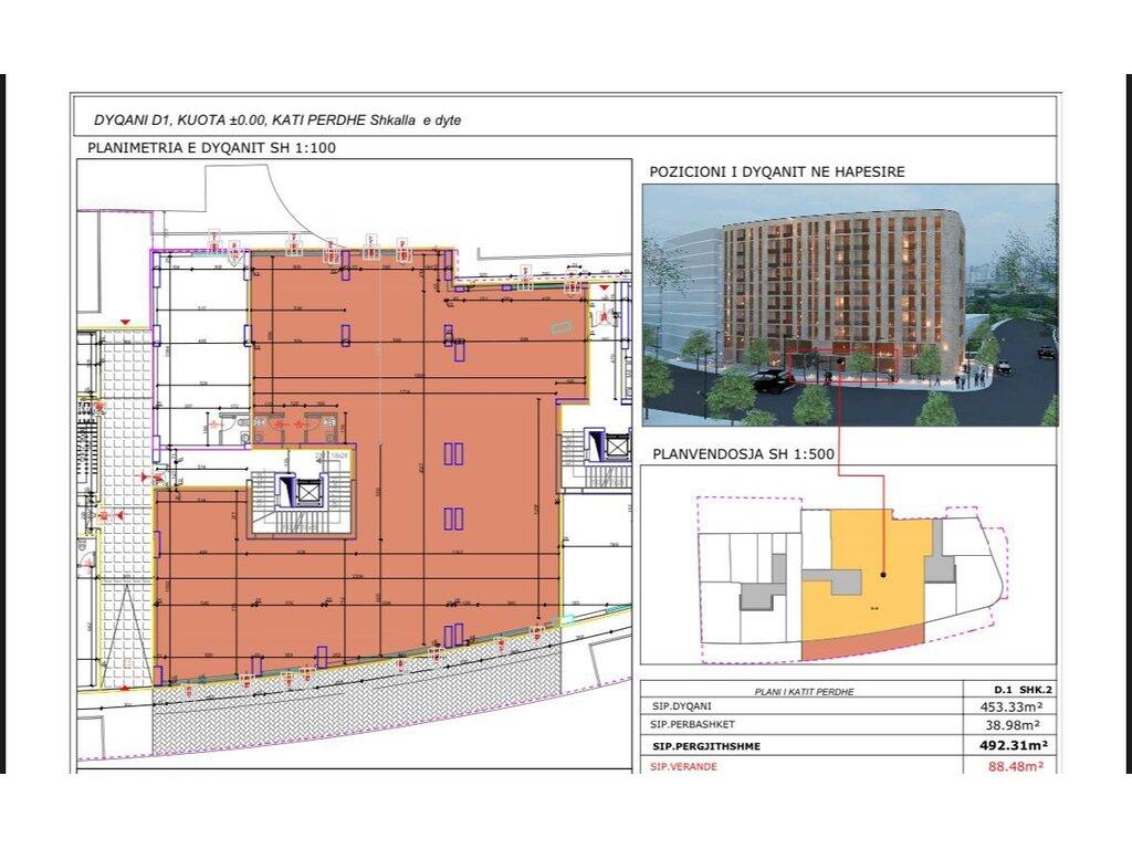 ALI DEM, SHITET AMBIENT KOMERCIAL - 1,477,000€ | 492.31 m²! IDEALE PËR SUPERMARKETE, PALESTRA ETJ!