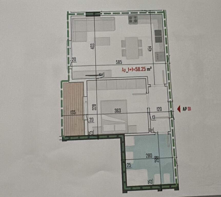 Shitet Apartament 1+1 , Paskuqan , "Shkolla Lidhja e Prizrenit "
