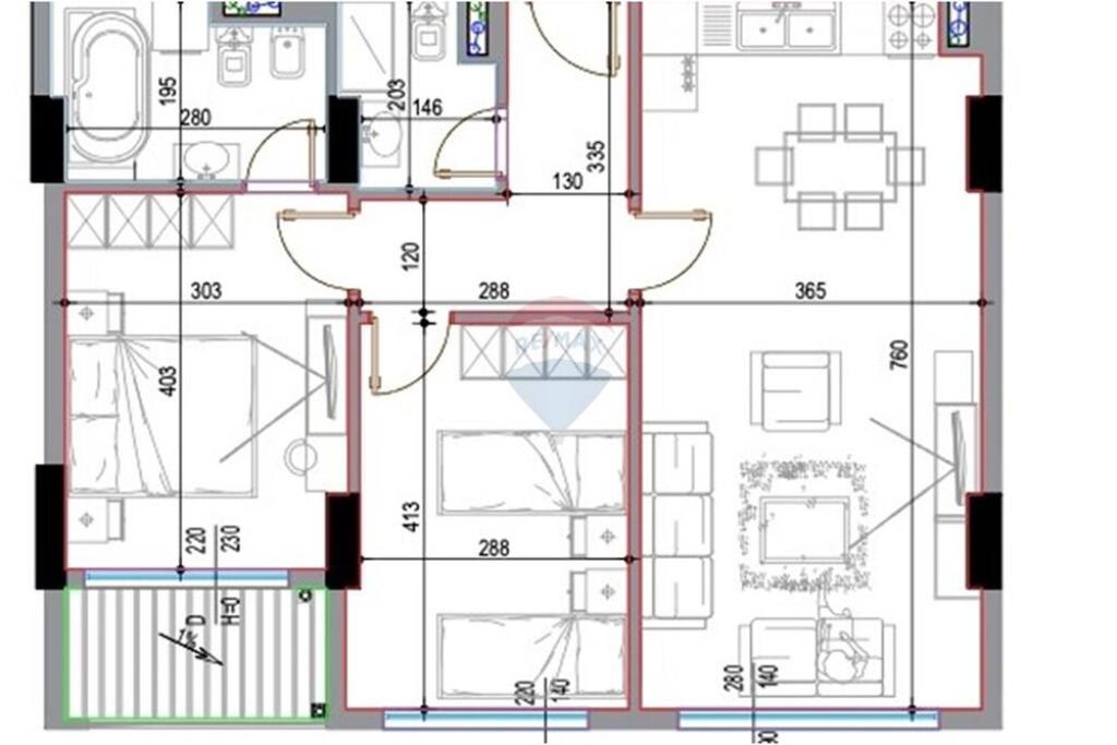 Shitet apartament 2+1+2 prane Casa Italias!