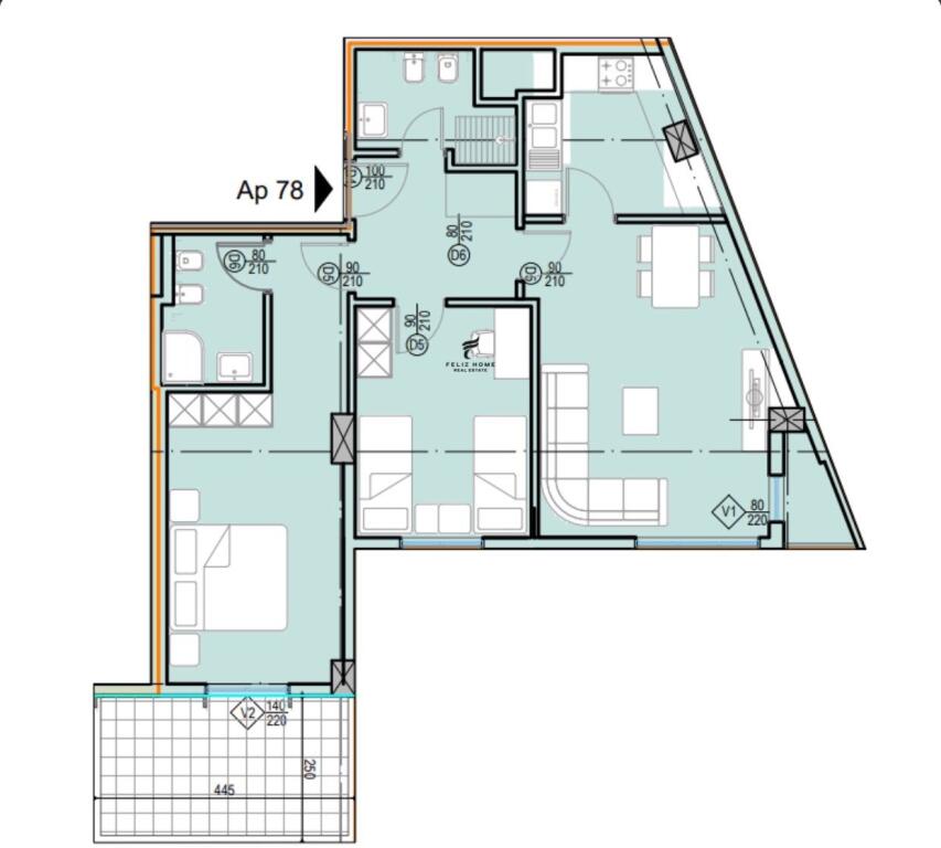 APARTMENT FOR RENT 2+1 FORTUZI STREET 650 EURO