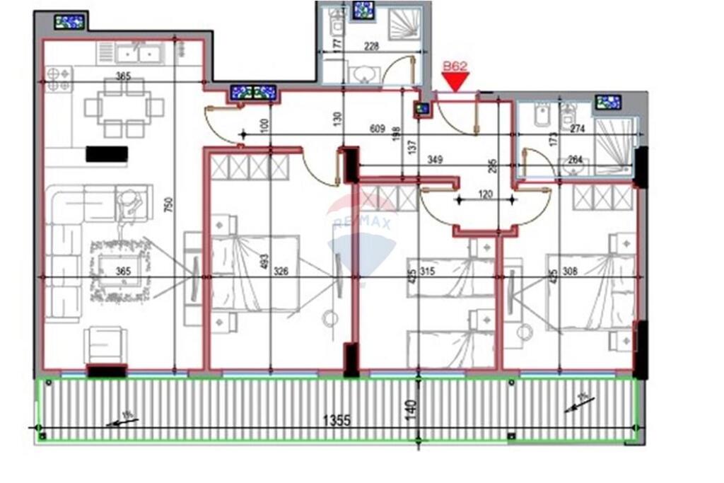 Shitet apartament 3+1+2 prane Casa Italias! ID: 530281030-909