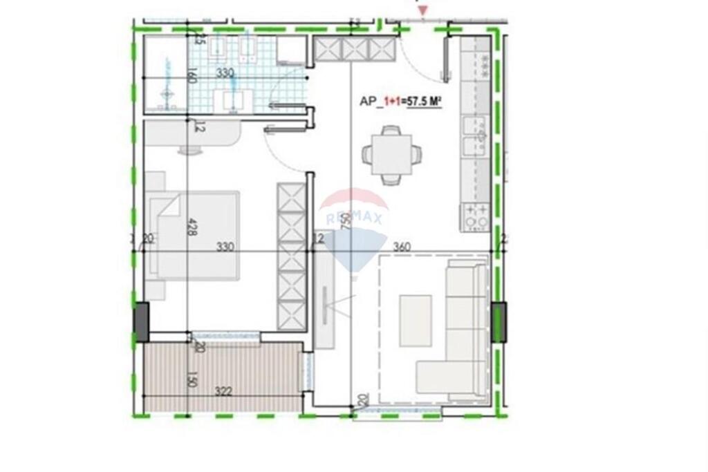 APARTMENT 1+1 FOR SALE KAMEZ