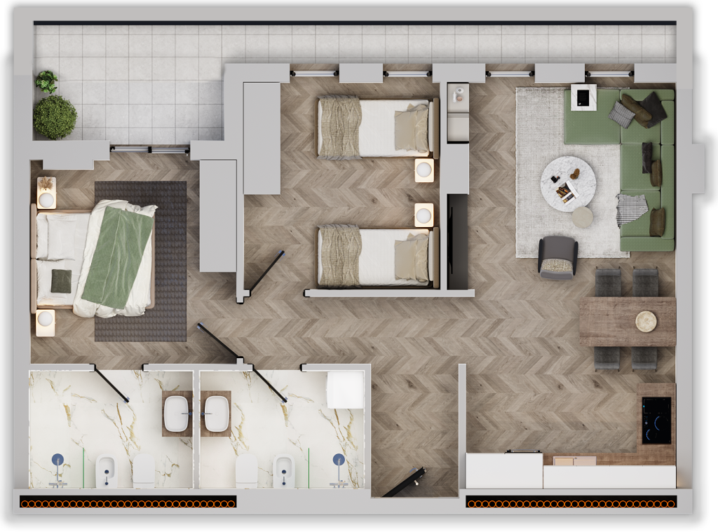 🏠 In vendita, Appartamento 2+1 – 8° piano