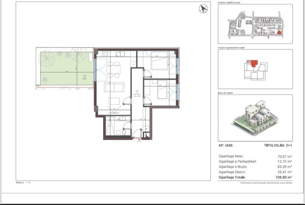 SHITET APARTAMENT 2+1+OBORR DRIMADHES 256.500 EURO