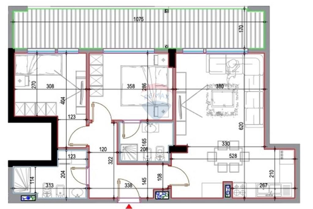 Shitet apartament 2+1+2 prane Casa Italia