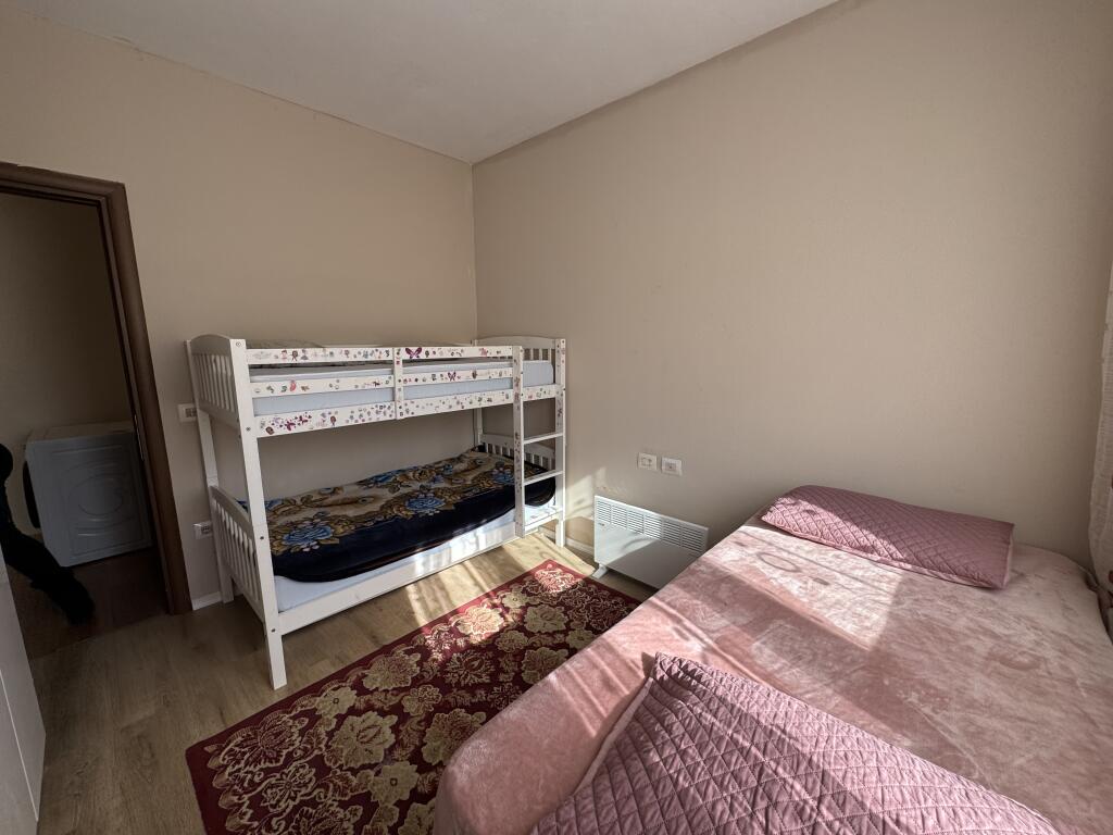 Rent apartment 2+1 with 2 bathrooms  3rd floor, building with elevator   Furnished  Price 50,000 lek  Near the zoo