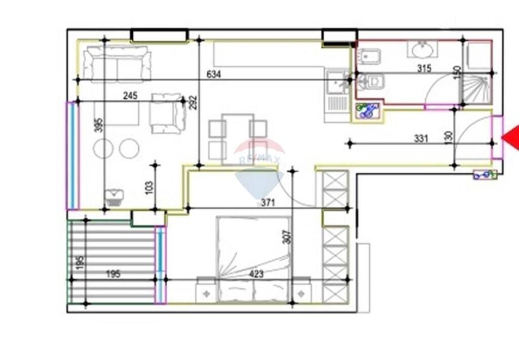 Shitet apartament 1+1 prane Casa Italias!
