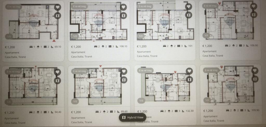 Mundesi kreditimi/Apartamente ne shitje 2+1&amp;1+1 prane Casa Italias!