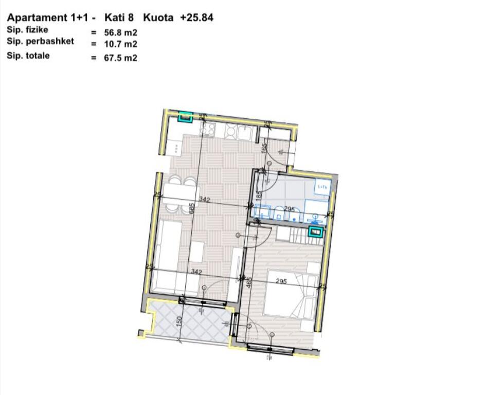 Shitet Apartament 1+1 Paskuqan Aluna Rezidenc