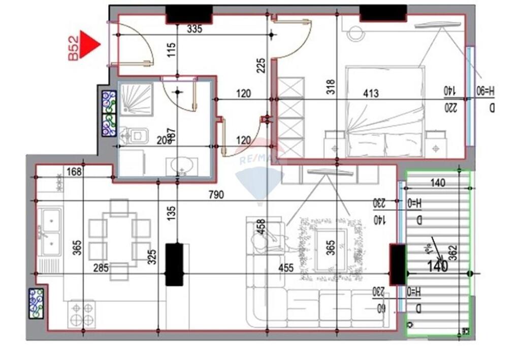 Shitet apartament 1+1 prane Casa Italias!