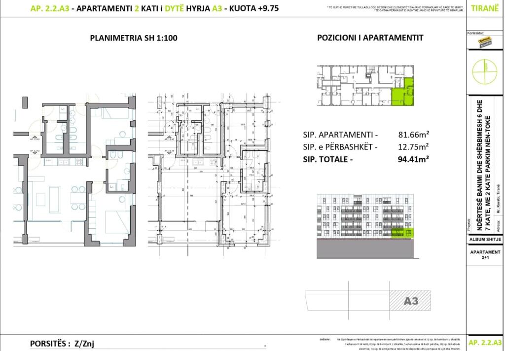 OKAZION! Apartament 2+1 per shitje tek fundi i Bulevardit te Ri!
