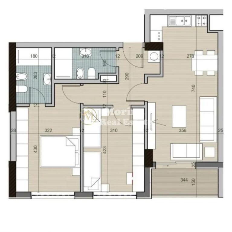 Shitet Apartament 2+1+2, “Univers City” 115000 Euro