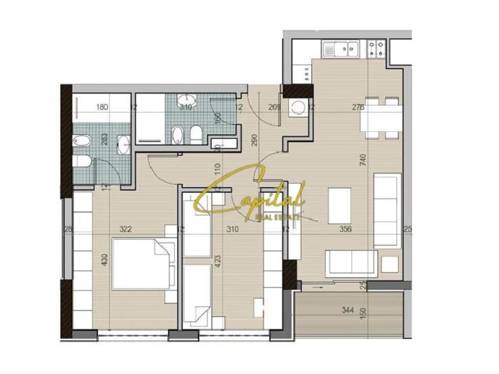 FOR SALE APARTMENT 2+1+2 UNIVERS CITY 115,000 EURO