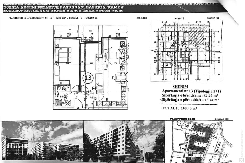 Shitet Apartament 2+1 - Perballe Bulevradit te Ri, Space City Building Complex