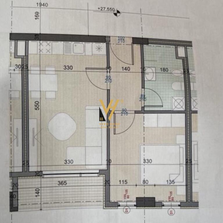 APARTMENT 1+1 FOR SALE AT FUSHA E AVIACIONIT 95,000 EURO
