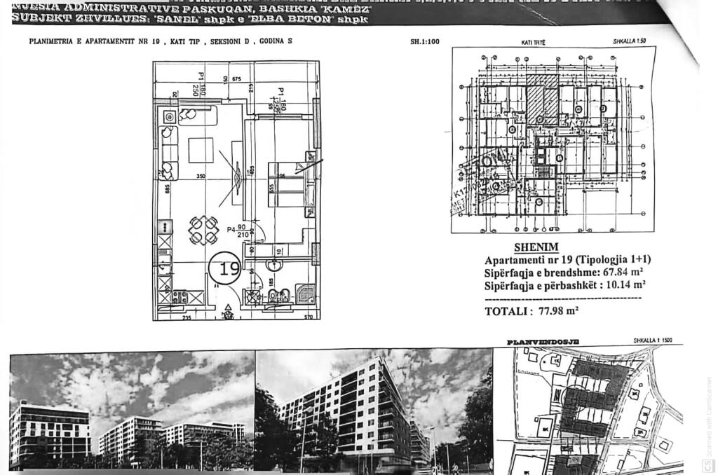 Shitet Apartament 1+1 - Perballe Bulevardit, Space City Residence