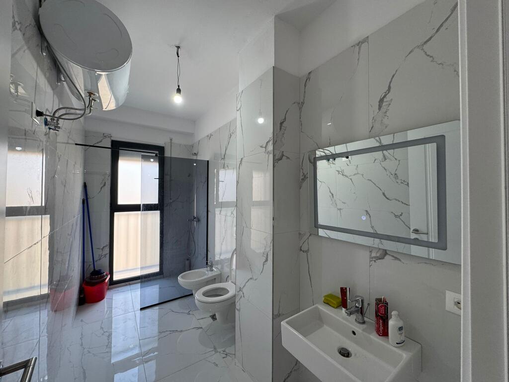 📣 FOR SALE Apartment 2+1 With 2 Bathrooms And 2 Balconies 📍 New Boulevard ✨   🏢 New Construction  🪜 Floor 1 (Residential)  📐 Total Area 105.3 m2  🛋️ Partially Furnished  📂 In Mortgage Process   💶 Price 200,000 Euro  🅿️ Possibility For Parking Spot With Extra Payment 25,000 Euro