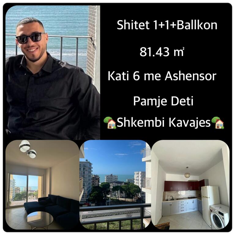 🏡 SHITET APARTAMENT 1+1+ Ballkon 🌊SEA VIEW, BALLORE ME DETIN 📍 💰 Çmimi: OKAZION