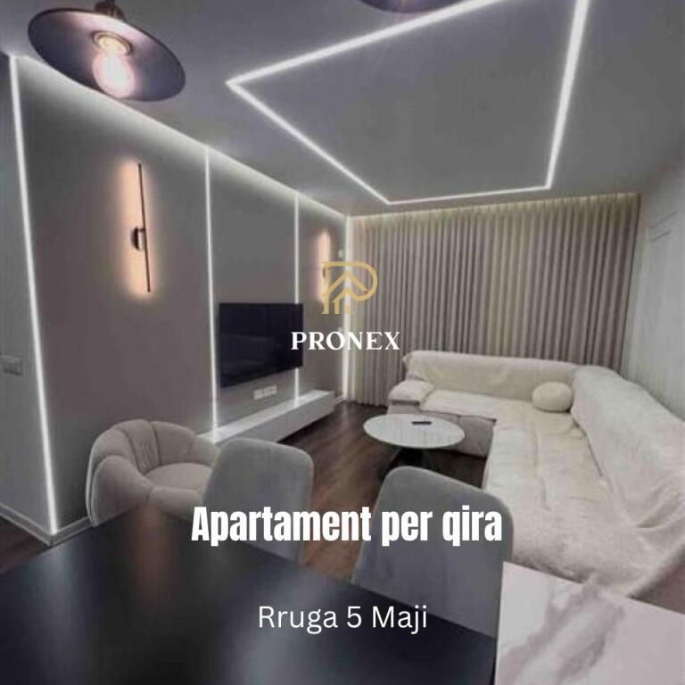 Apartament 1+1 per qira ne Rrugen 5 Maji