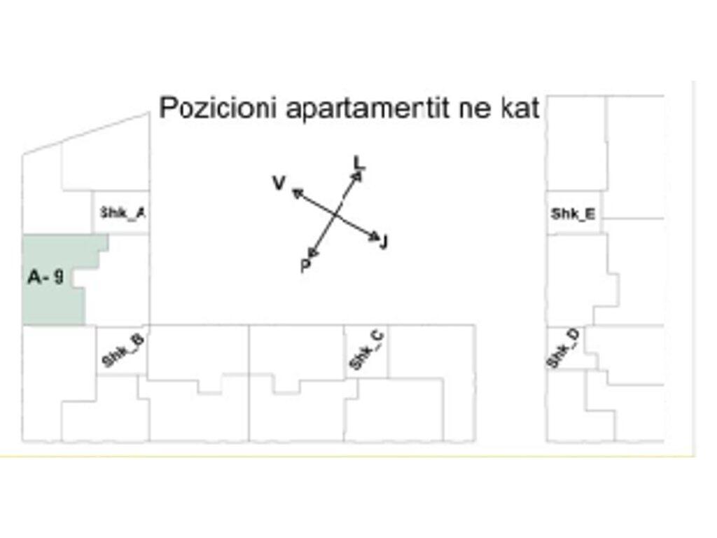 2+1 Apartment For Sale in Kinostudio, near Klan TV, Tirana 186,000 €