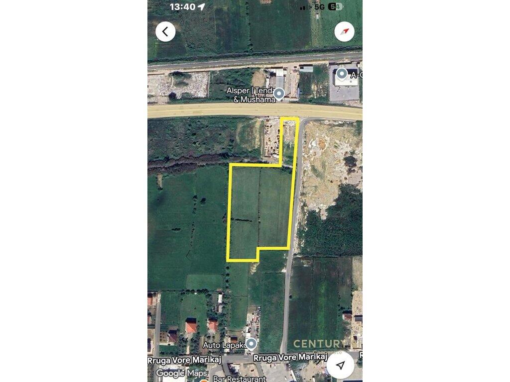 Shesim toke industriale 17.000 m2 ne Marikaj, buxe autostrades Durres-Tirane