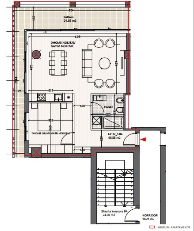 APARTMENT FOR SALE 1+1 VLORA MARINA FIRST LINE TO THE SEA
