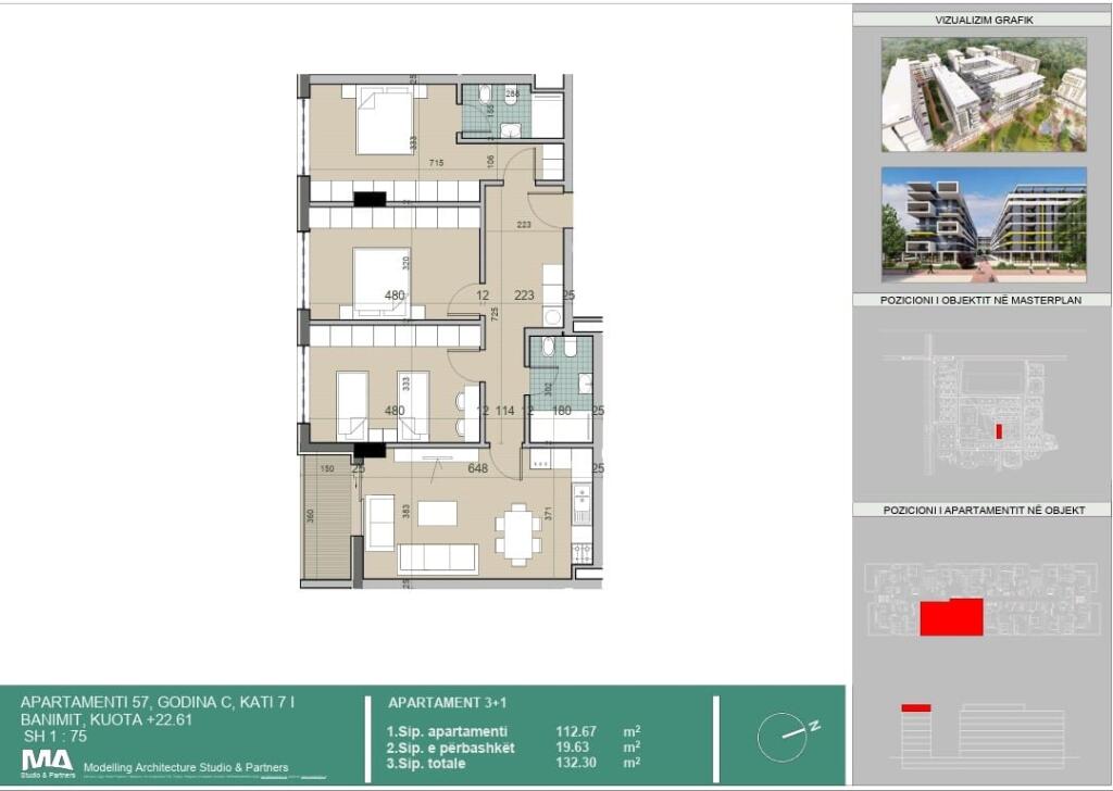 Super apartment 3+1 at Univers City
