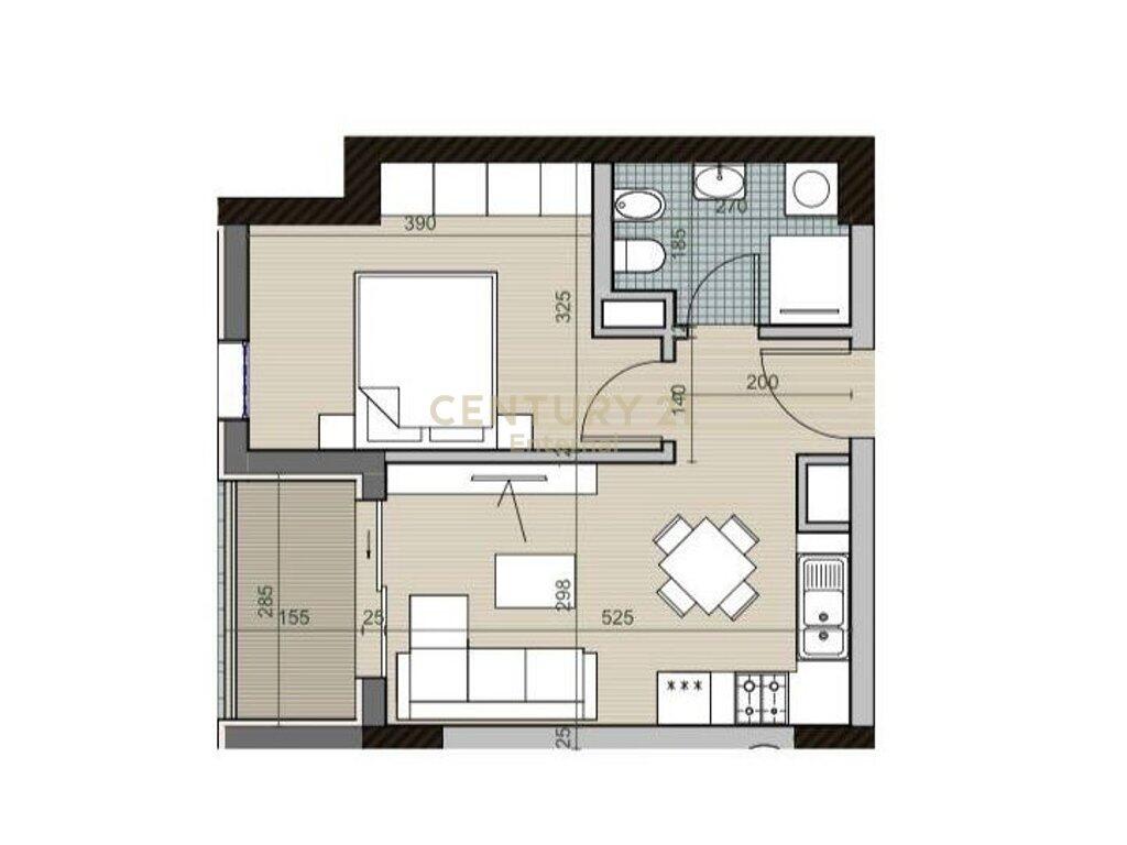 Apartment 1+1 with SUPER PRICE at Univers City, Tirana