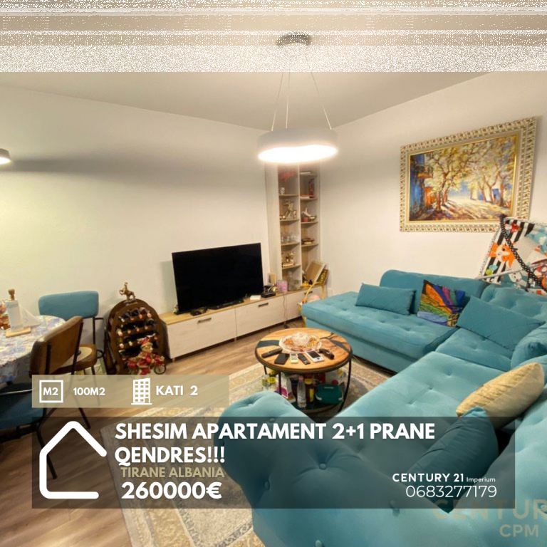 SHESIM APARTAMENT 2+1 PRANE QENDRES!!!