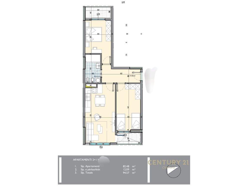 APARTMENT 2+1 FOR SALE AT UNIVERS CITY 104,000 €