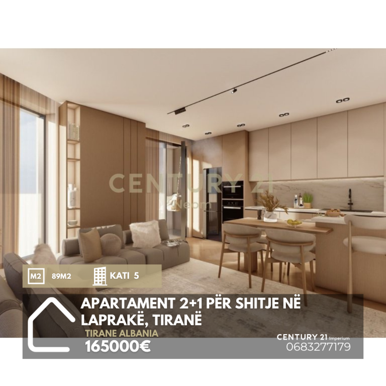 2+1 Apartment For Sale in Laprakë, Tirana - 165,000.00€ | 89 m²