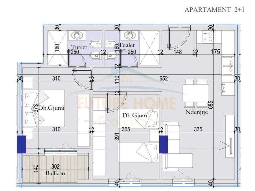 For sale, Apartment 2+1+2, Tirana Entry 2, Tirana